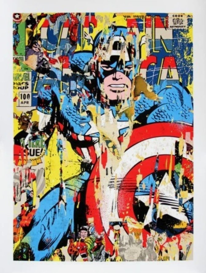 Mr. Brainwash, 'Captain America', Signed Limited Edition Screenprint, 2009 (1 of 1)