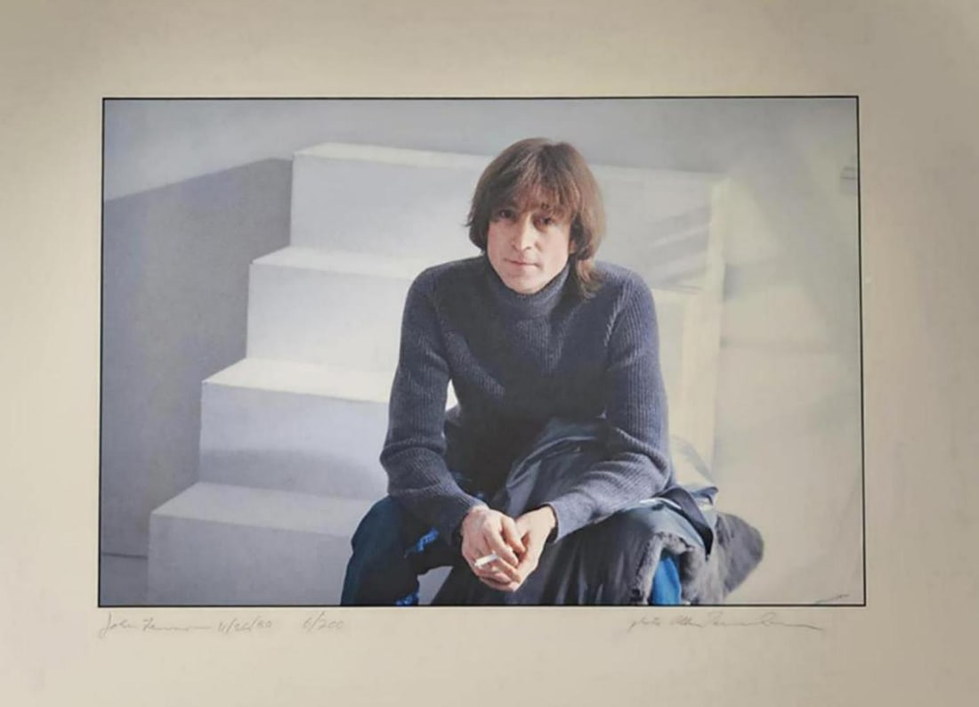 Allan Tannenbaum, 'John Lennon', Signed Limited Edition Print, 1980: Allan Tannenbaum "JOHN LENNON 1980" Ink jet print Paper size: 13 x 19 Inches Image Size: 8.5 x 13 Edition Number: From the edition of 200 1988 Signed, Numbered, Titled & dated in pencil by the artist 