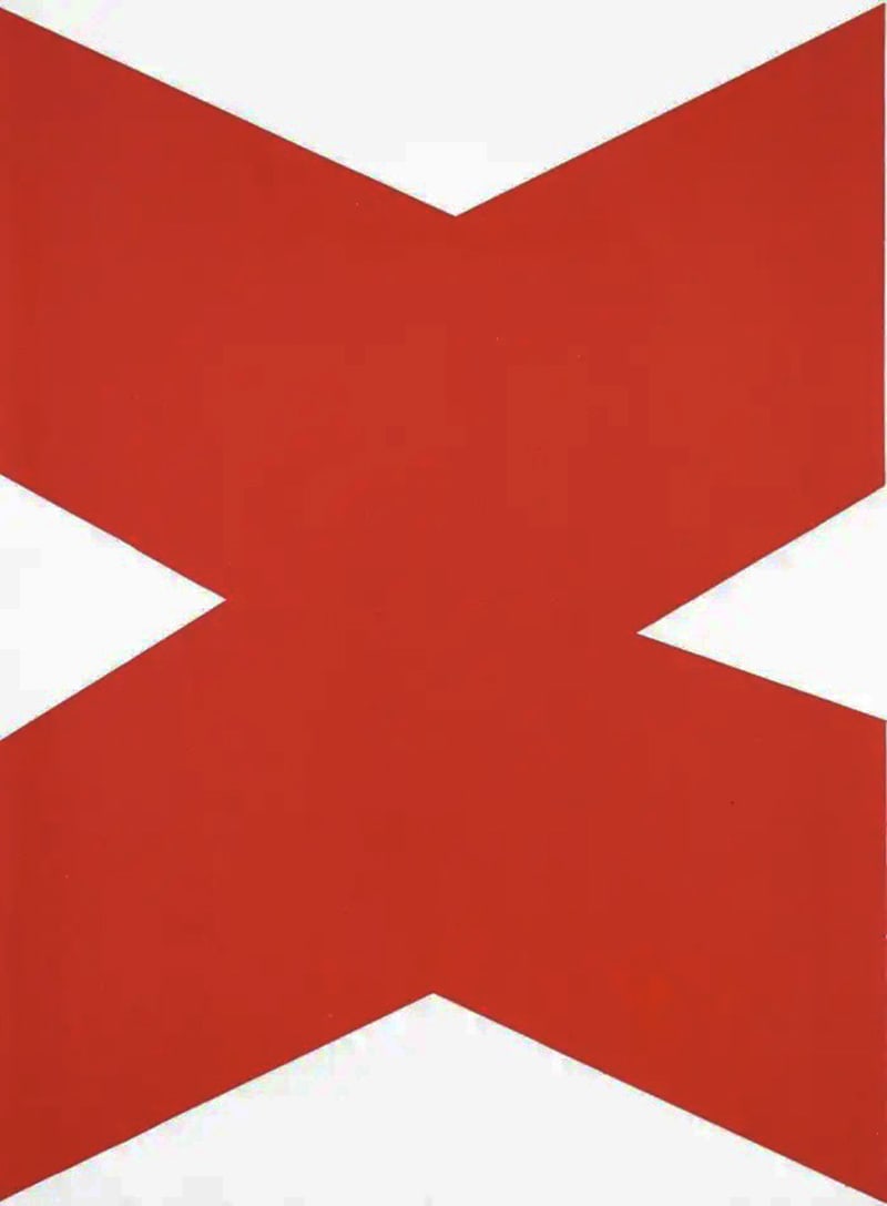 Ellsworth Kelly - Composition (Axsom No. I-B), 1958 Lithograph: Artist: Ellsworth KellyTitle: Composition (Axsom No. I-B)Year: 1964Dimensions: 15in. by 11in.Mount Board Size Inches: 20 x 16 inchesMount Board Color: White/BlackPrint Border: No - full bleed print.Ve