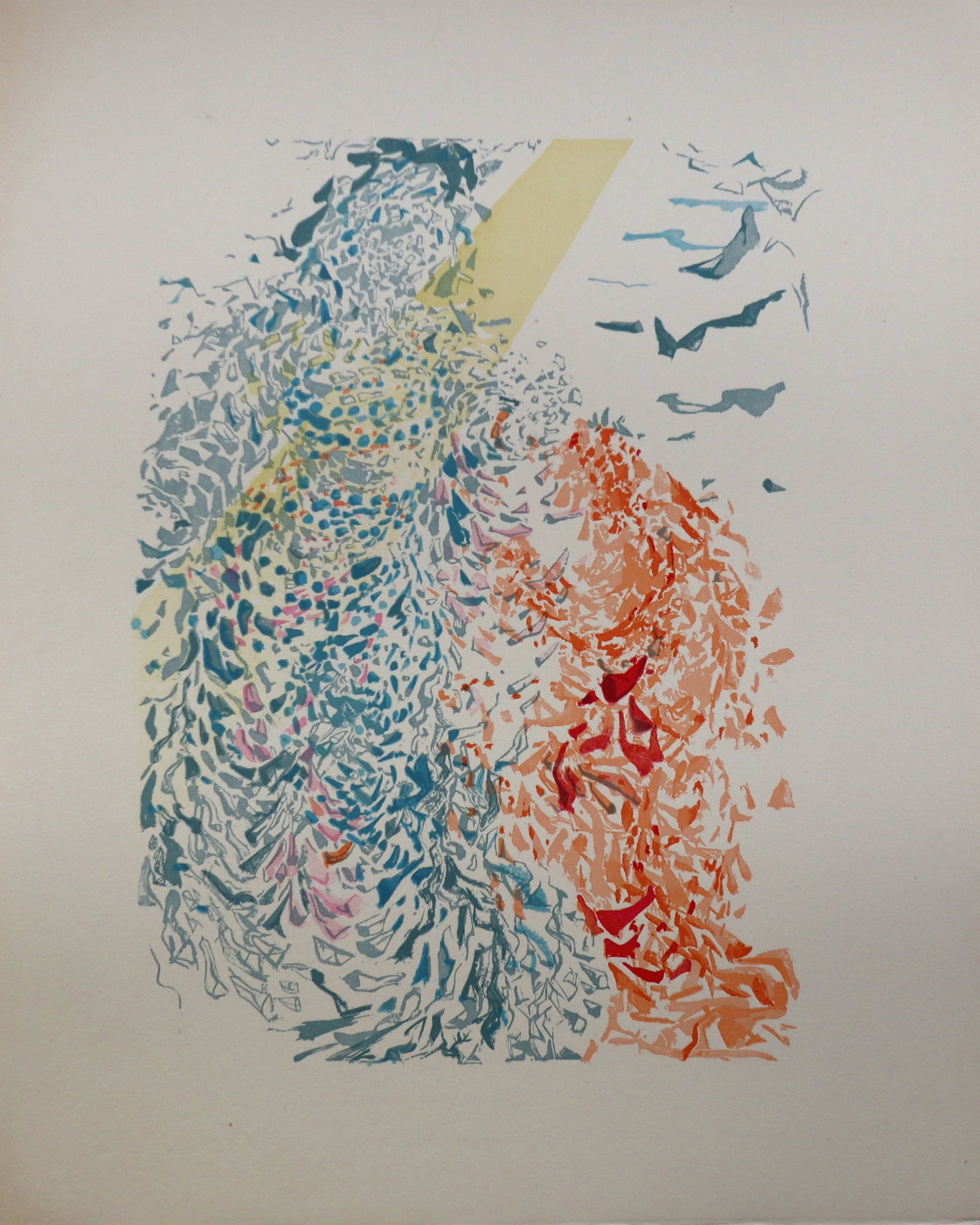 Salvador Dali, Divine Comedy Heaven Canto 14 Decomp, Woodcut Lithograph I (1 of 2)