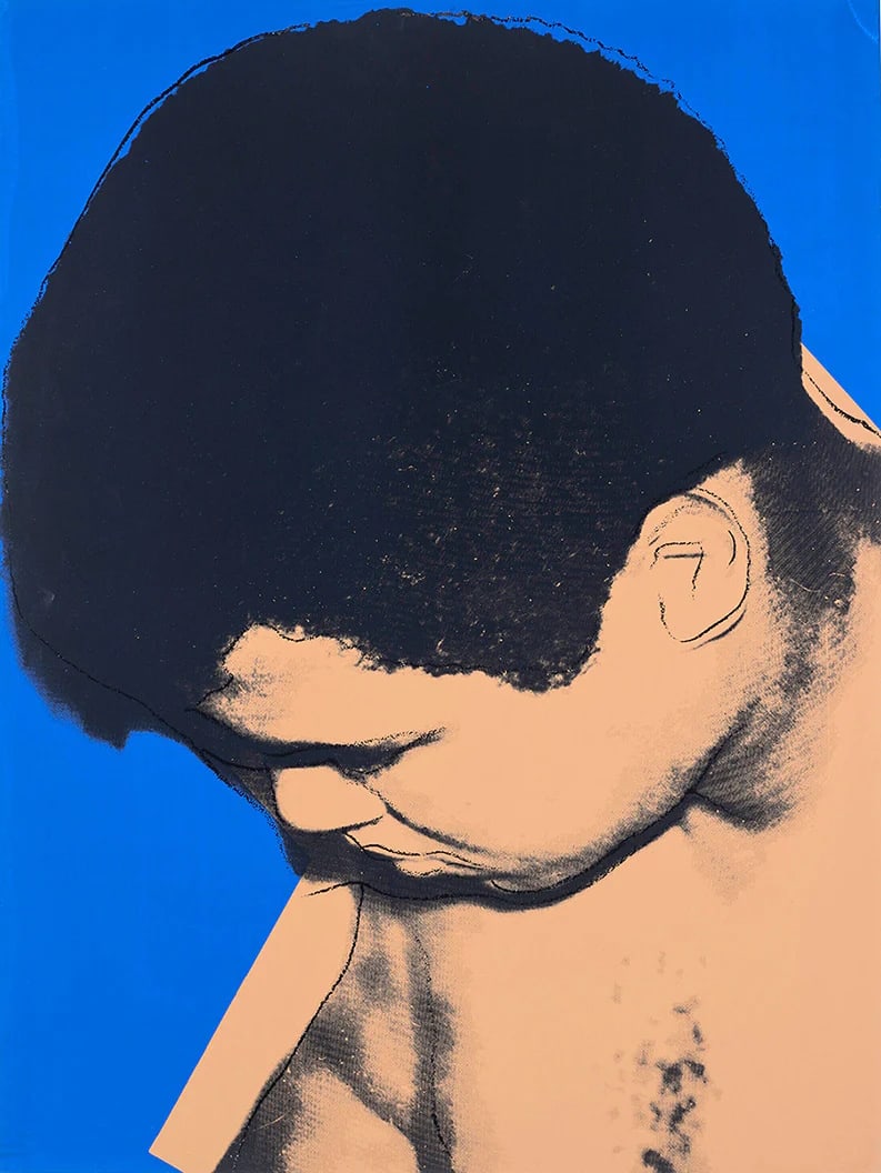 Andy Warhol (After), Muhammad Ali, FS.II 180, 1978: Andy Warhol, (After) Muhammad Ali, FS.II 180, 1978 Screenprint in colors Images size 38 x 38 in This work is an unsigned and Unnumbered Printer's proof, outside of the edition Printed by Rupert Jasen 