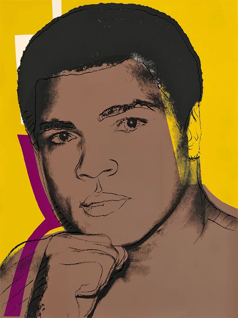 Andy Warhol (After), Muhammad Ali, FS.II 182, 1978: Andy Warhol, (After) Muhammad Ali, FS.II 182, 1978 Screenprint in colors Images size 38 x 38 in This work is an unsigned and Unnumbered Printer's proof, outside of the edition Printed by Rupert Jasen 