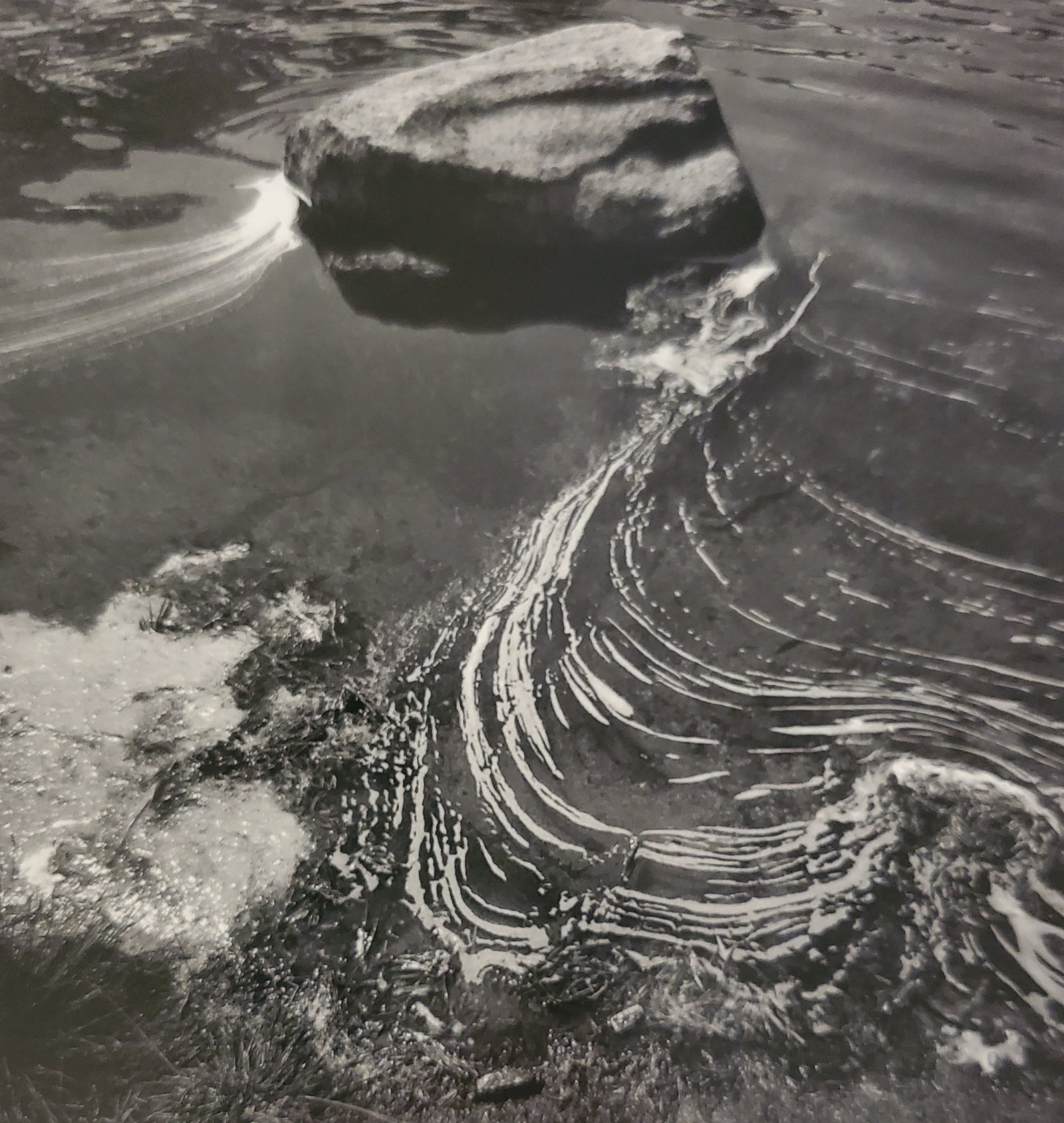 Ansel Adams, Rock and Foam, Tenaya Lake, Yosemite National Park, California, C. 1960: Photographer: Ansel Adams (American, 1902 - 1984) - Internationally renowned American photographer. One of the most influential artists in photographic history. Title: "Rock and Foam, Tenaya Lake, Yos