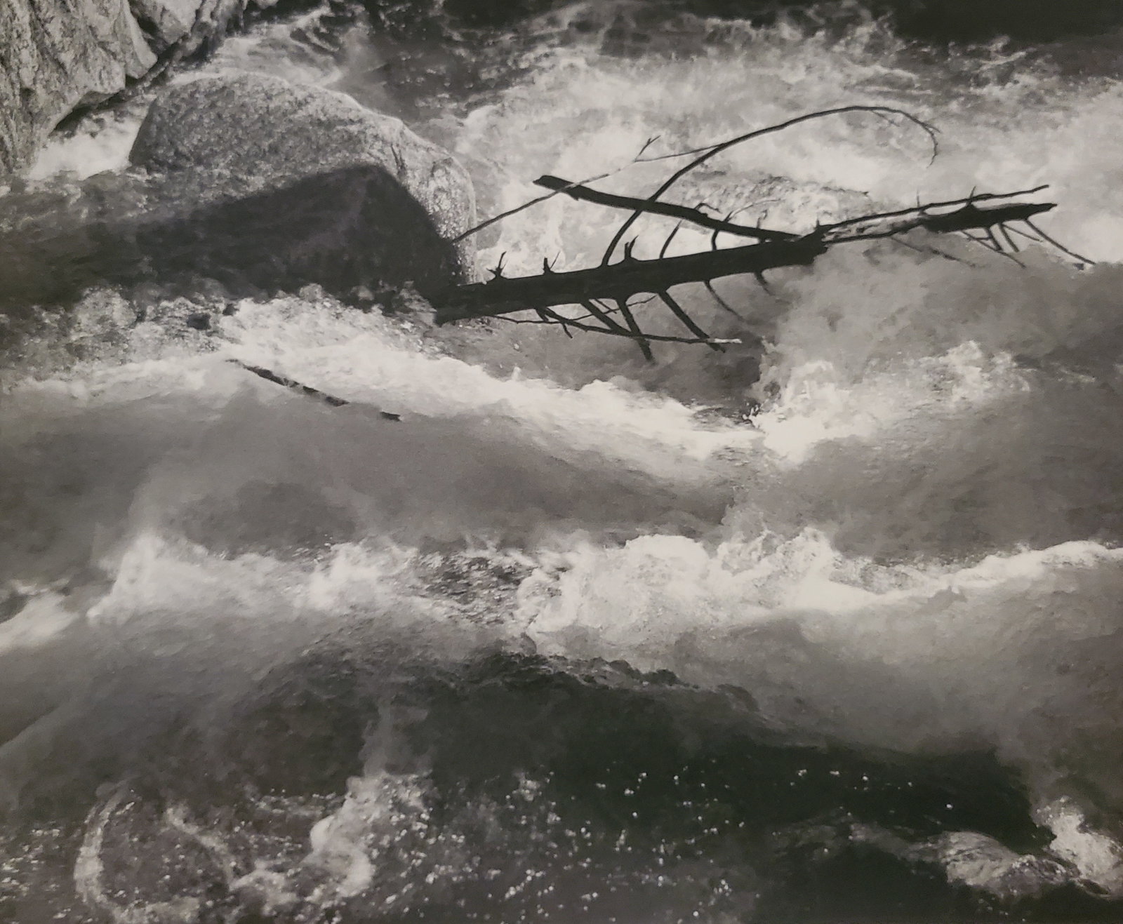 Ansel Adams, Rushing Water, Merced River, Yosemite National Park, California, C. 1955: Photographer: Ansel Adams (American, 1902 - 1984) - Internationally renowned American photographer. One of the most influential artists in photographic history. Title: "Rushing Water, Merced River, Yo