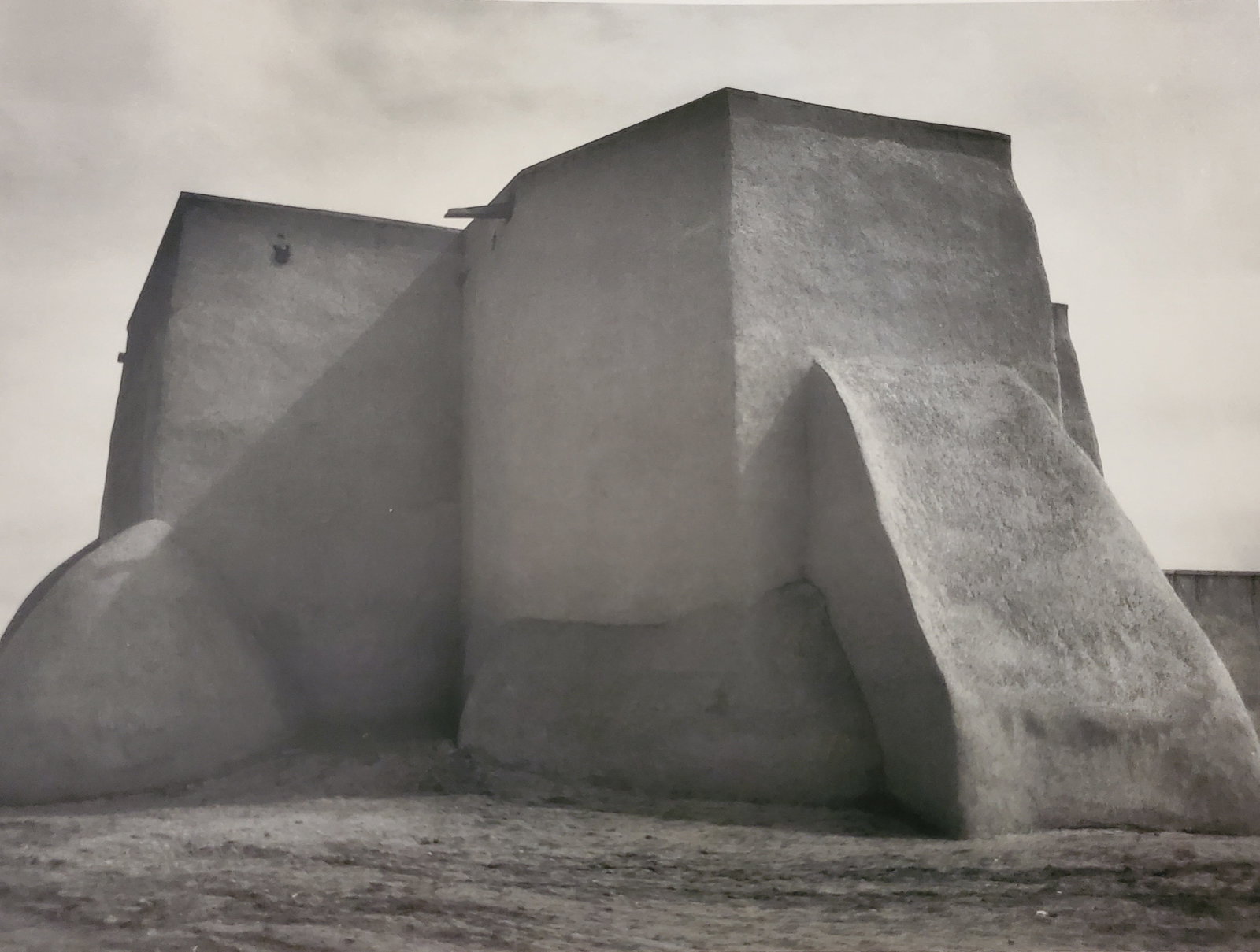 Ansel Adams, Saint Francis Church, Ranchose De Taos, New Mexico, C. 1929: Photographer: Ansel Adams (American, 1902 - 1984) - Internationally renowned American photographer. One of the most influential artists in photographic history. Title: "Saint Francis Church, Ranchose 