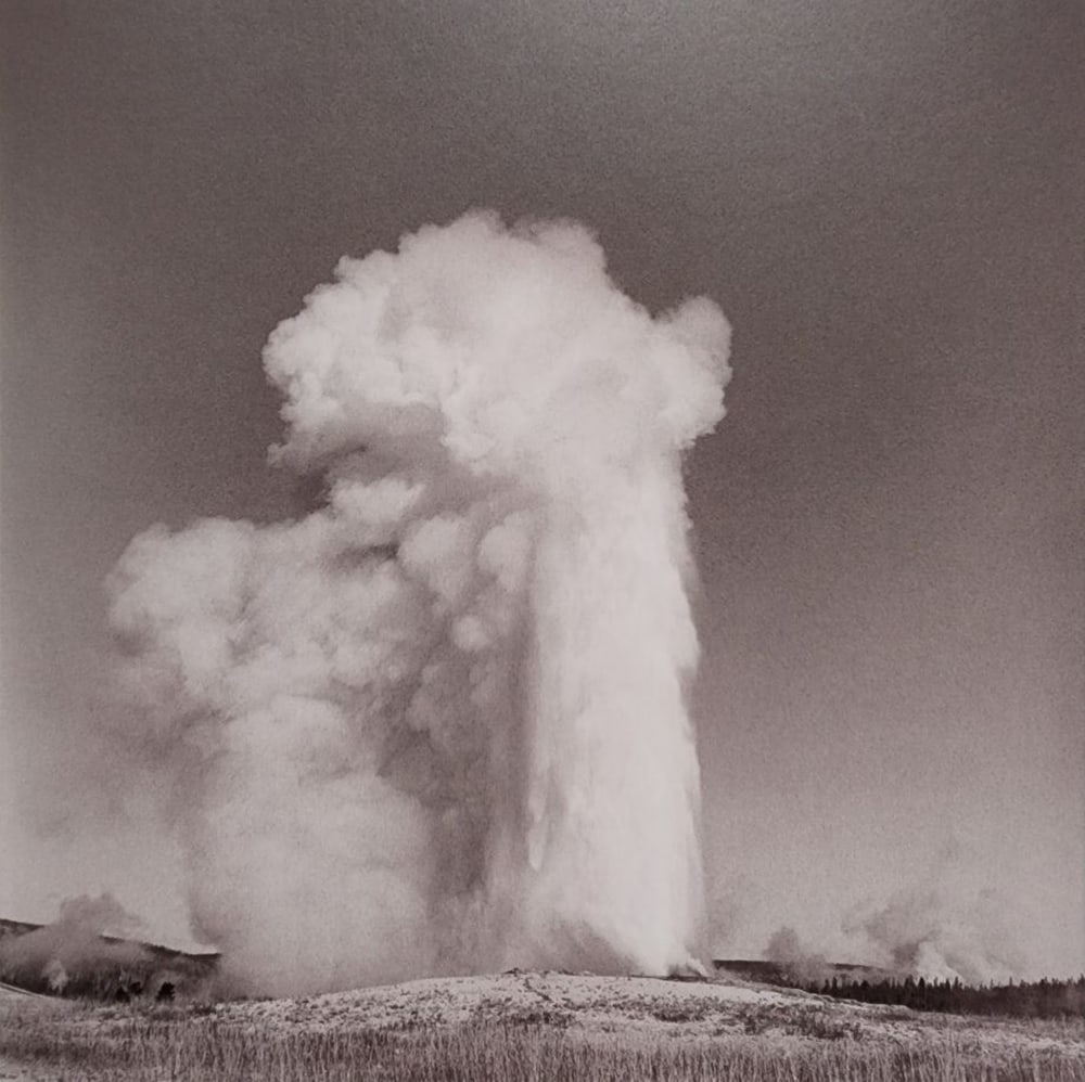 Lynn Davis, Old Faithful, Yellowstone National Park, Wyoming, 1990 - limited edition of 50: Photographer: Lynn Davis Title: Old Faithful, Yellowstone National Park, Wyoming Date Of Negative: 1990 Type Of Print: Sheet Fed Photogravure/Offset lithograph Date Of Print: 1999 Edition: From the ra
