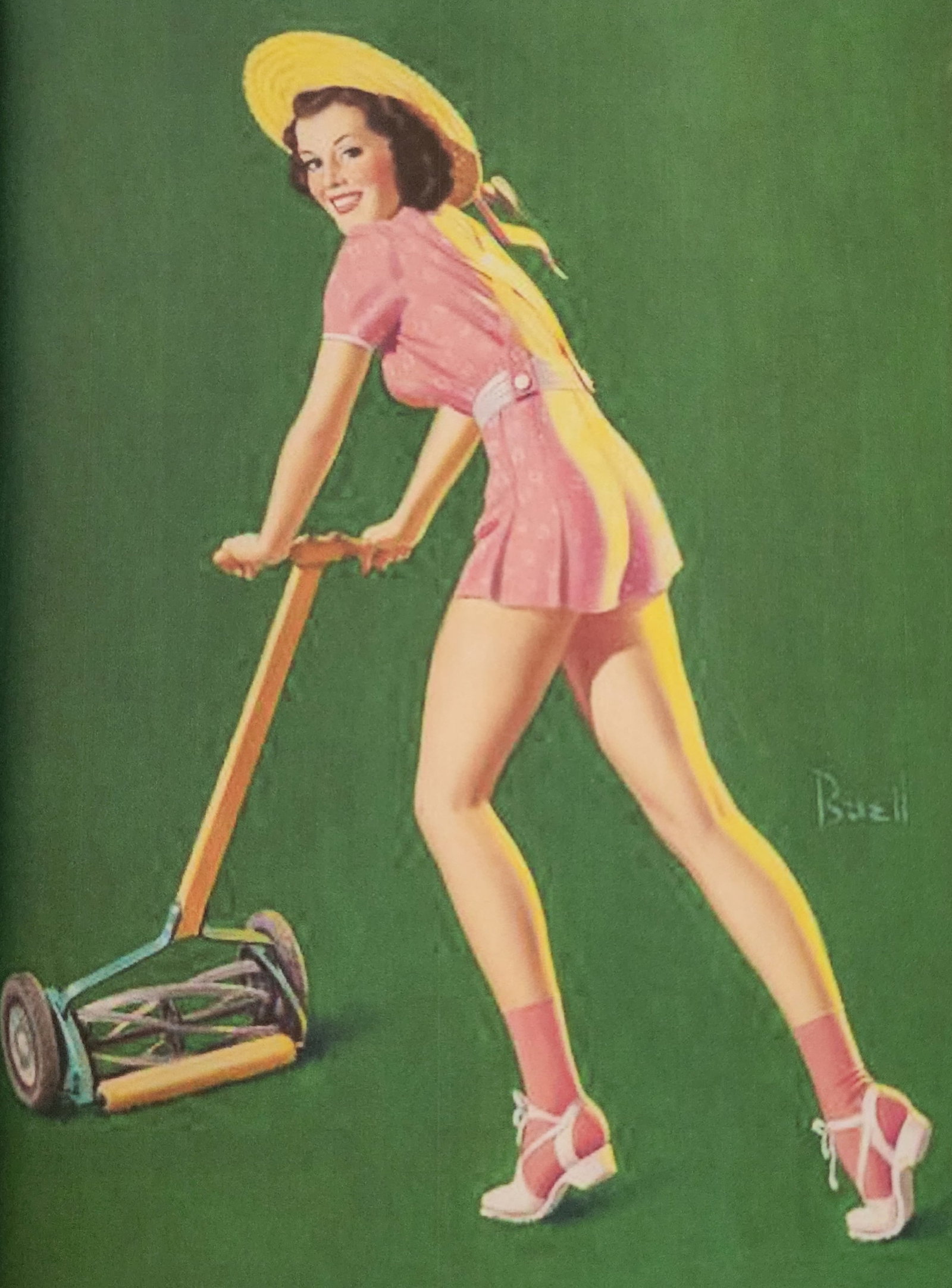 Vintage Pin-Up Girls, 2017: Title/Subject: Pin-Up Girls Type Of Print: Authentic Sheet Fed Photogravure/Heliogravure. Date Of Print: 2017 Paper: Medium weight, satin/matte finish. Print Origin: Germany Approximate Image Size: