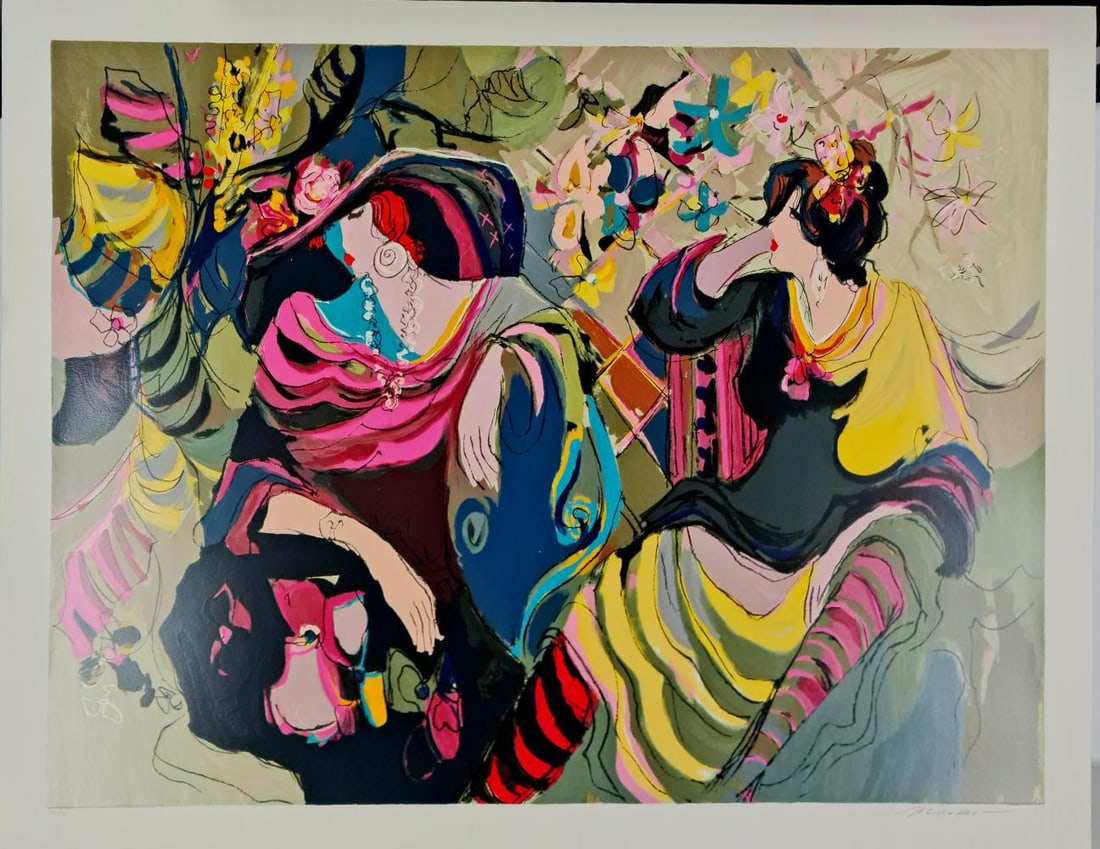 Isaac Maimon, 'Gazeebo', Signed Limited Edition Serigraph, 1991: Artist: Isaac Maimon Title: Gazeebo Medium: Serigraph Year: 1991 Size: 49" x 38" Edition: Out of 275 Hand-Signed & Numbered Condition: Excellent Certificate of Authenticity is included