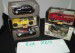 Toy Cars-some die cast & NIB: Lot of 11 toy cars, including 1928 Bugatti, 1936 Ford Cabriolet, 1940 Ford Coup, 1952 Chrysler LeBaron, 1957 Chevy Bel Air, some are die cast, some are New in Box, some are platic, there is one car Ch