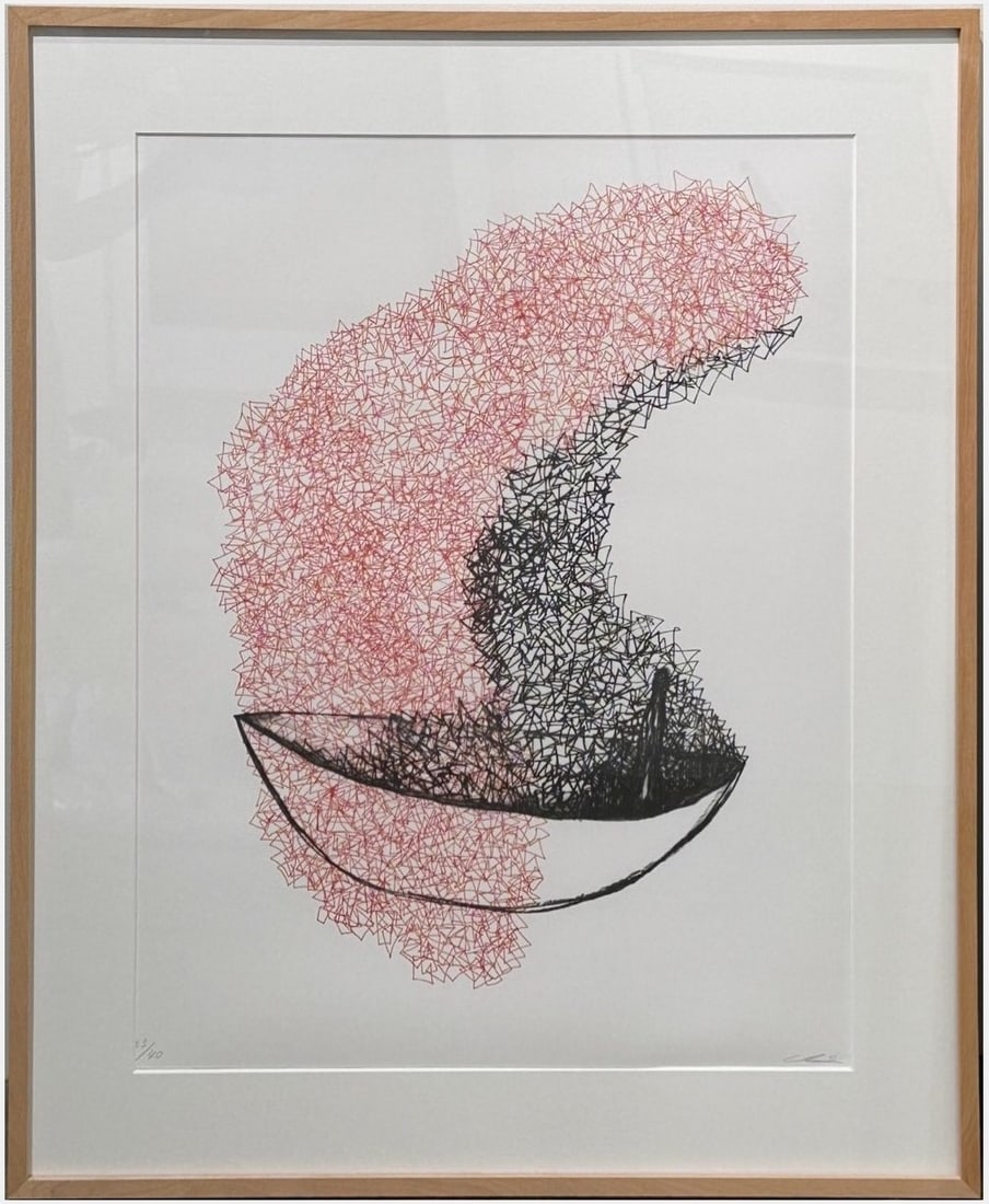 Chiharu Shiota "Navigating into the UnKnown" Lithograph Signed Edition of 40: Chiharu Shiota "Navigating into the UnKnown" Lithograph Artist signed and numbered Edition 33 of 40 65 x 50 cm (25.6 x 19 in) 2020 Provenance: Mainichi Auction in September, 2021