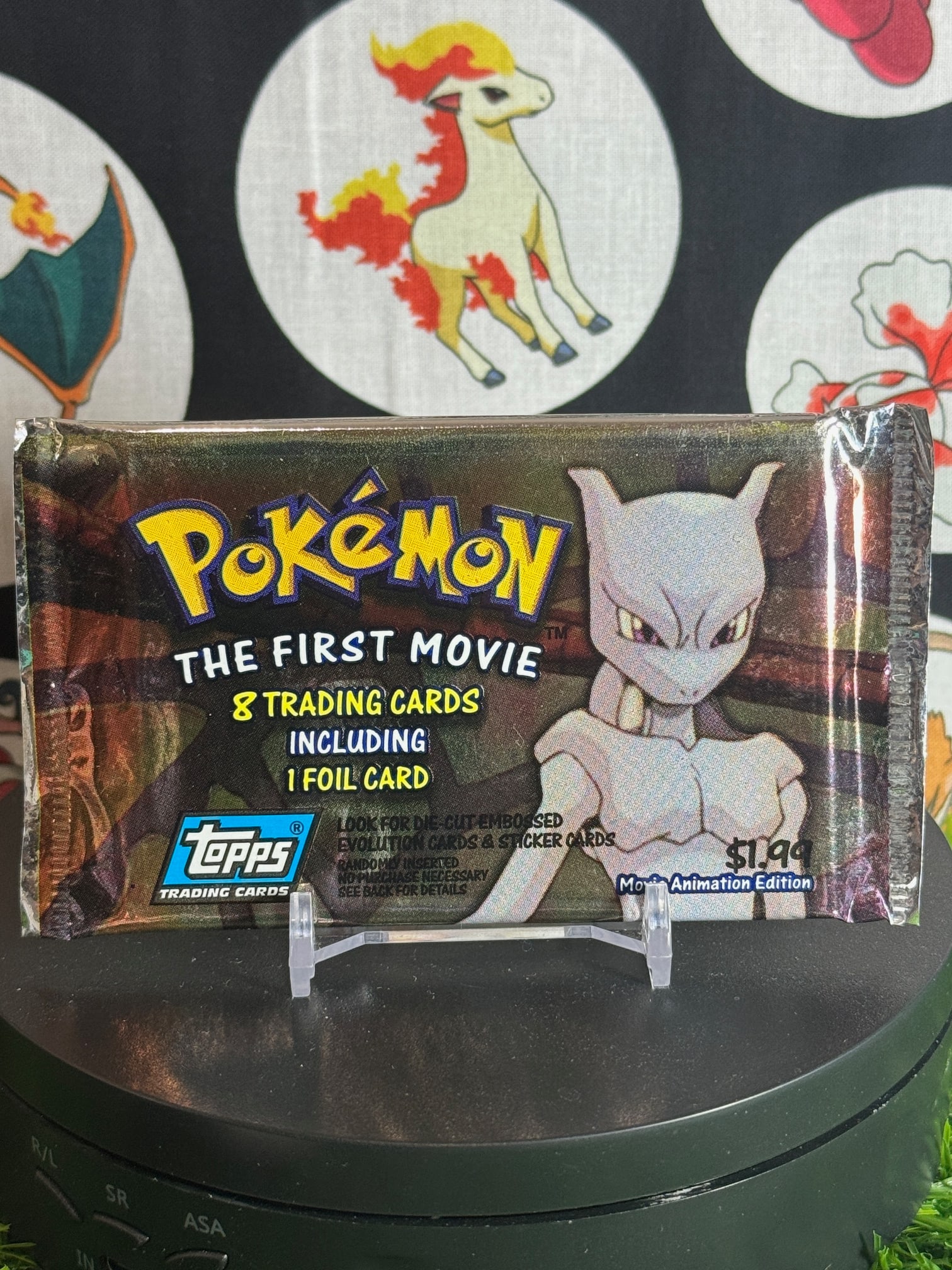 VINTAGE POKEMON 2000 TOPPS BLUE LABEL SEALED MOVIE PACK (1 of 2)