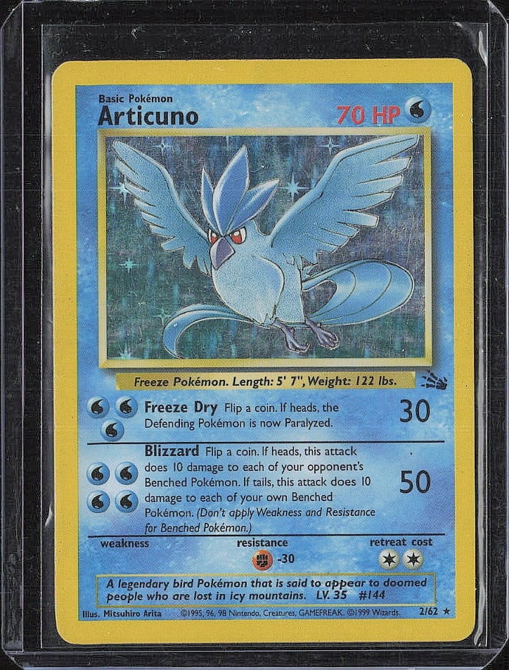 Holo Rare Fossil #02/62 Articuno (2) (1 of 2)