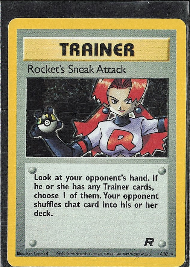 Holo Rare Team Rocket #16/82 Rocket's Sneak Attack: Please review all photos before bidding. If you would like any additional information or additional photos please feel free to send me a text and I will do my best to respond within 24 hours. Best of 