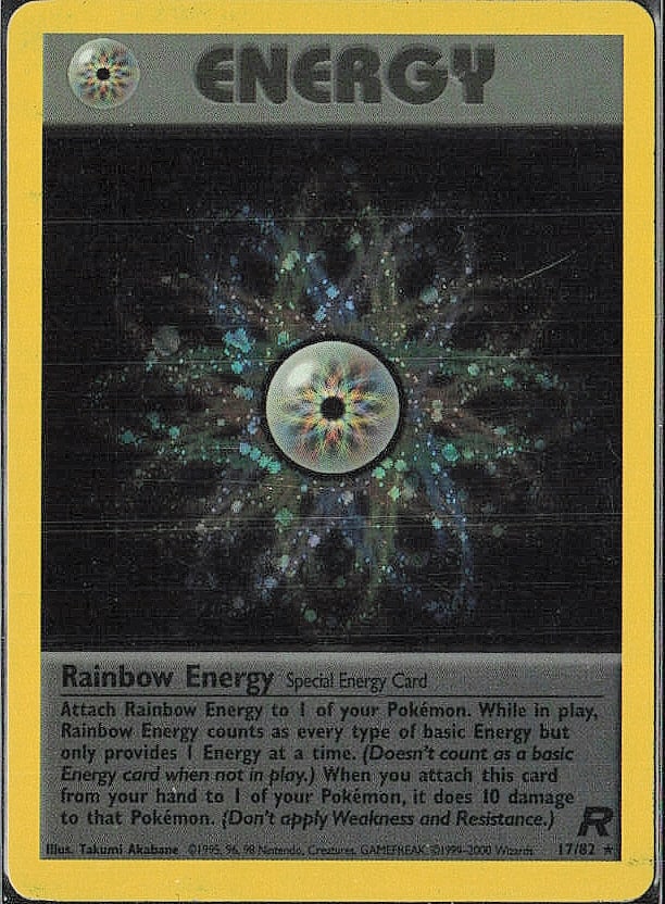 Holo Rare Team Rocket #17/82 Rainbow Energy (17): Please review all photos before bidding. If you would like any additional information or additional photos please feel free to send me a text and I will do my best to respond within 24 hours. Best of 