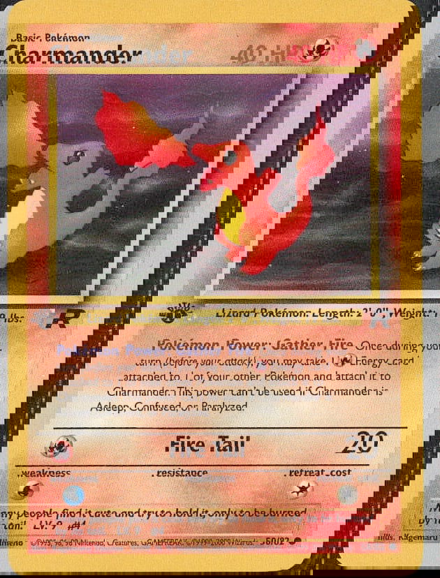 1st edition Team Rocket #50/82 Charmander (1 of 2)