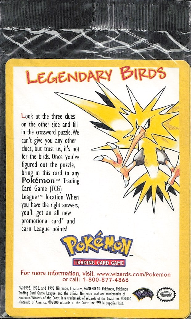 Sealed Pokemon Card Legendary Birds Promo (1 of 2)