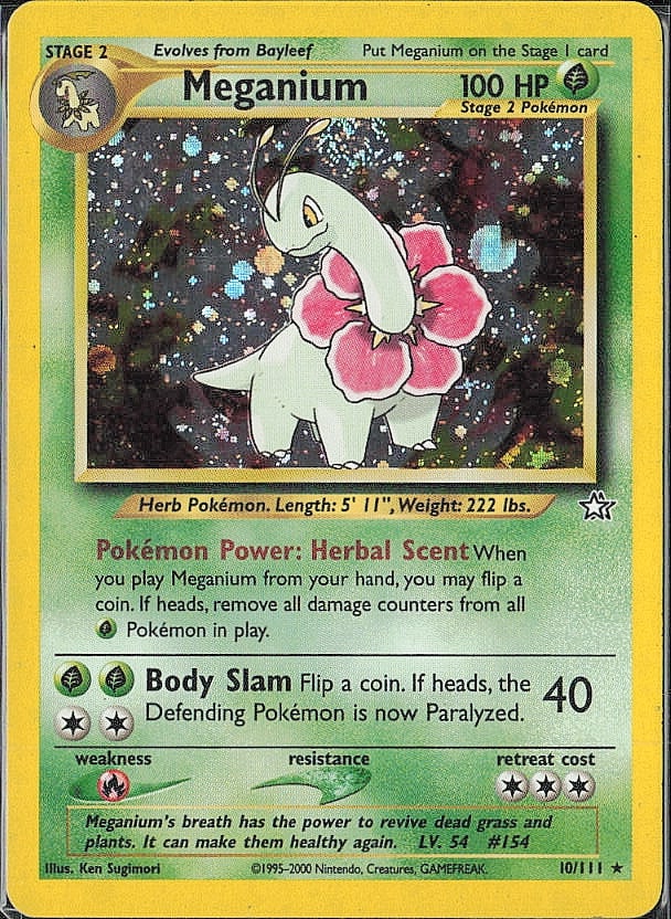 Holo Rare Neo Genesis Meganium (10) (1 of 2)
