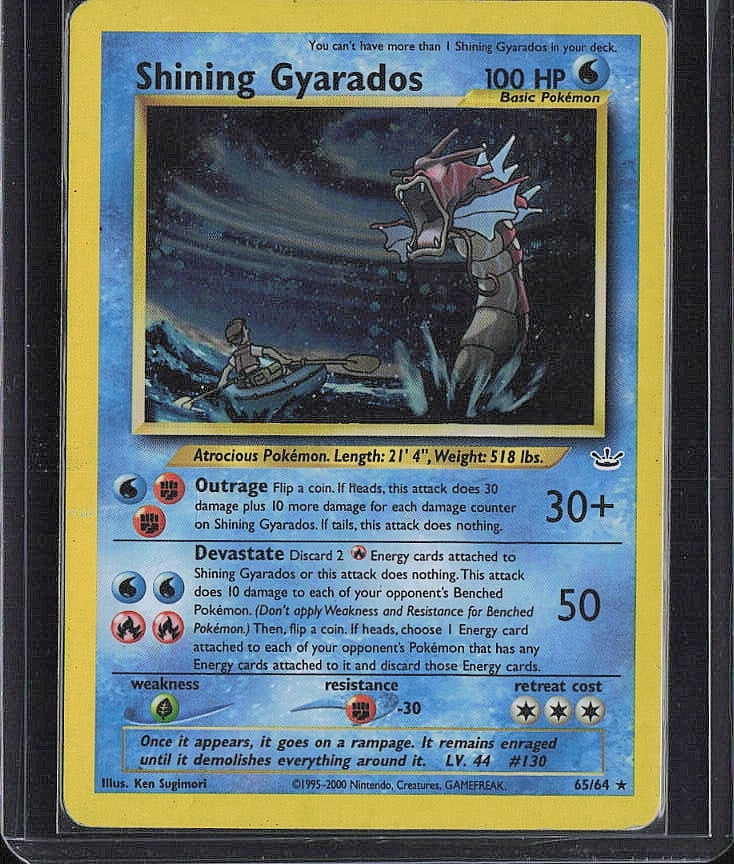 Secret Rare Neo Revelation Shining Gyarados WITH SWIRL (1 of 2)