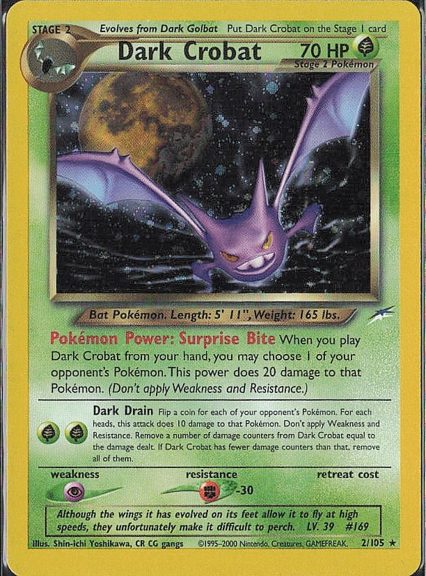 Holo Rare Neo Destiny Dark Crobat (1 of 2)