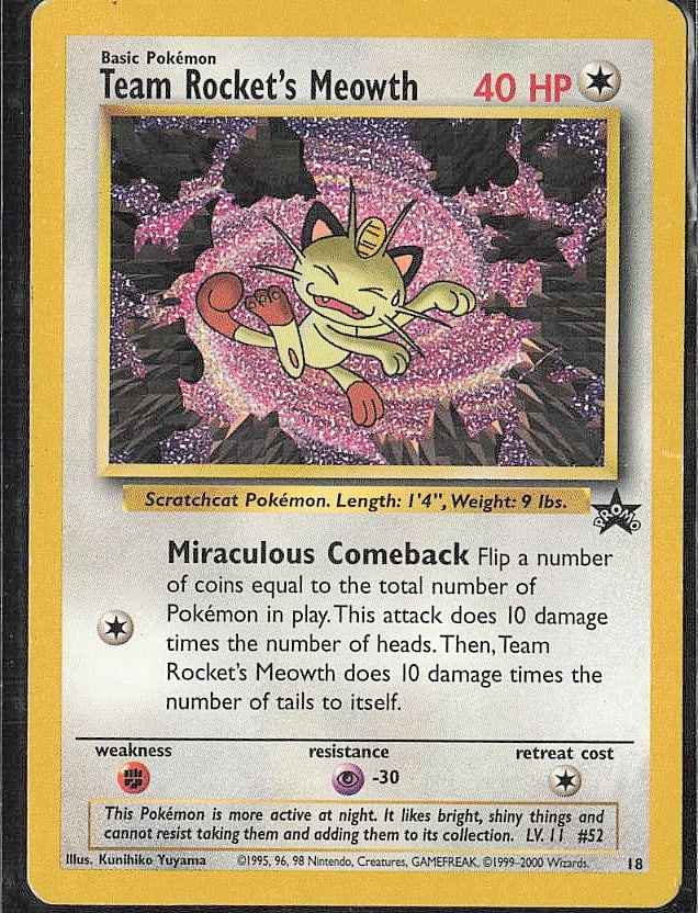 Promo WoTC Promo Team Rocket's Meowth (1 of 2)