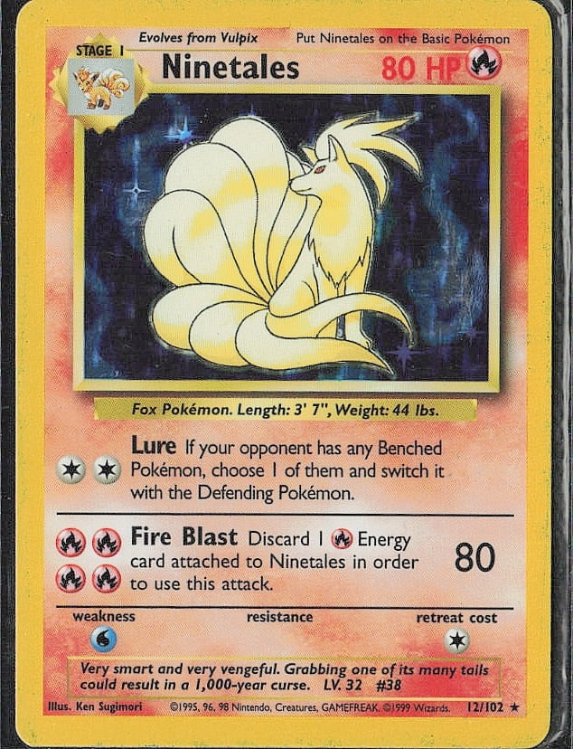 Holo Rare Base Set Ninetales (1 of 2)