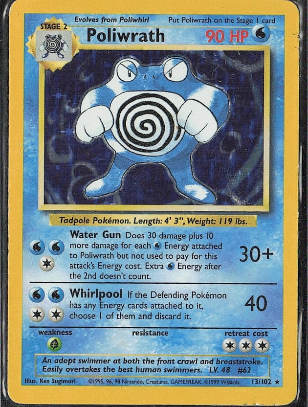 Holo Rare Base Set Poliwrath (1 of 2)