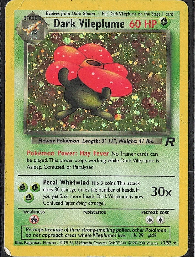 Holo Rare Team Rocket Dark Vileplume (13) (1 of 2)
