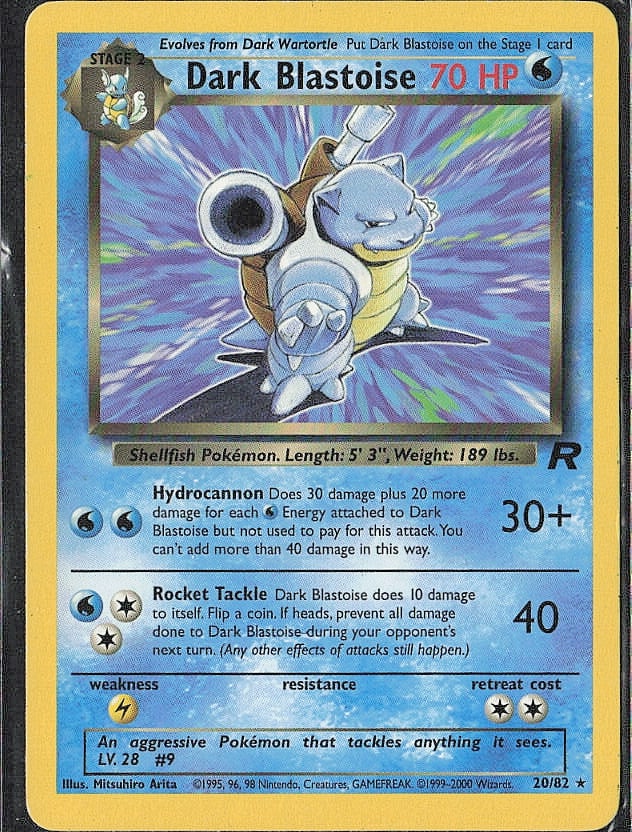 Rare Team Rocket Dark Blastoise (20) (1 of 2)