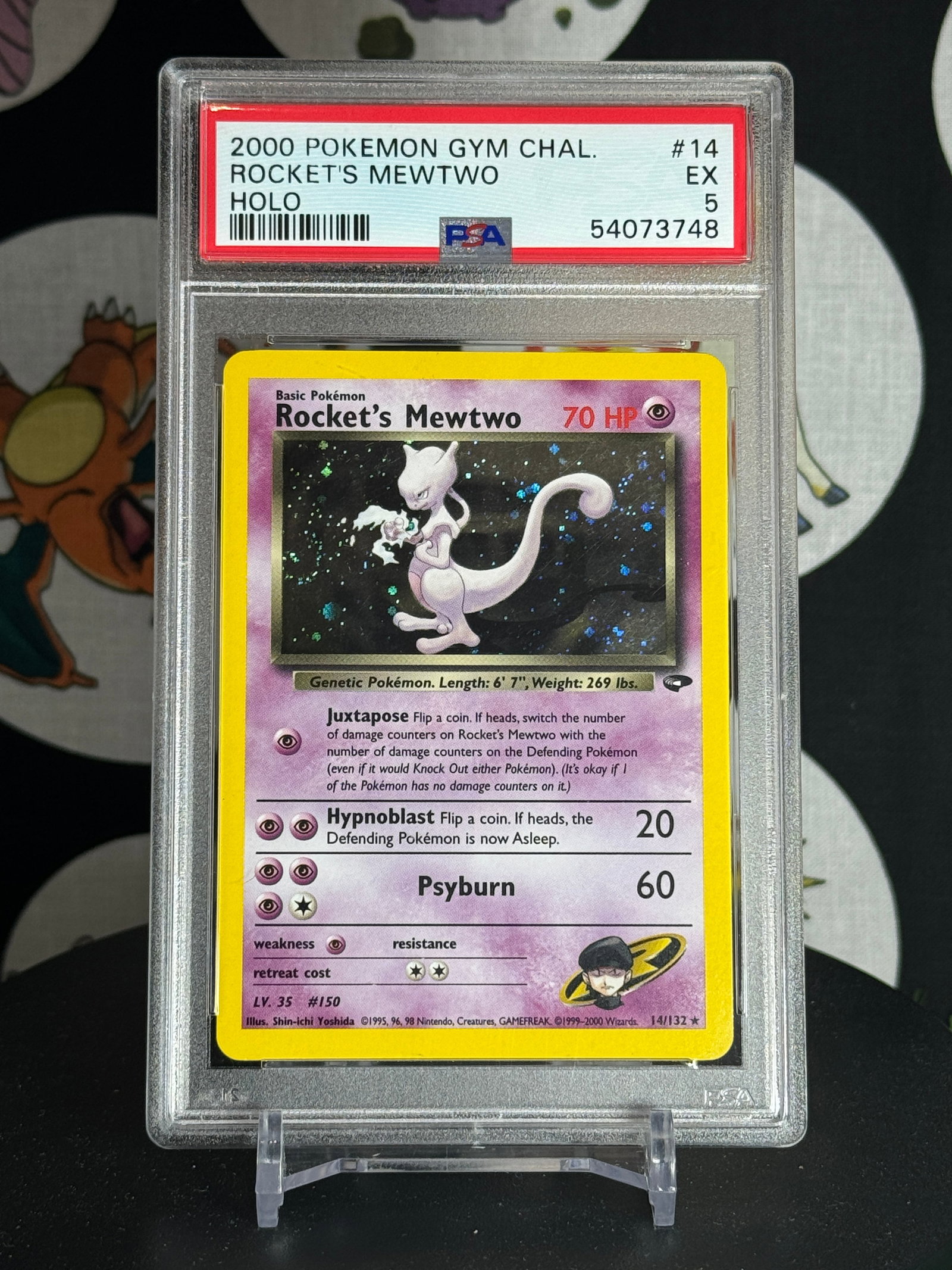 PSA 5 2000 POKEMON GYM CHAL. ROCKET'S MEWTWO HOLO (1 of 2)