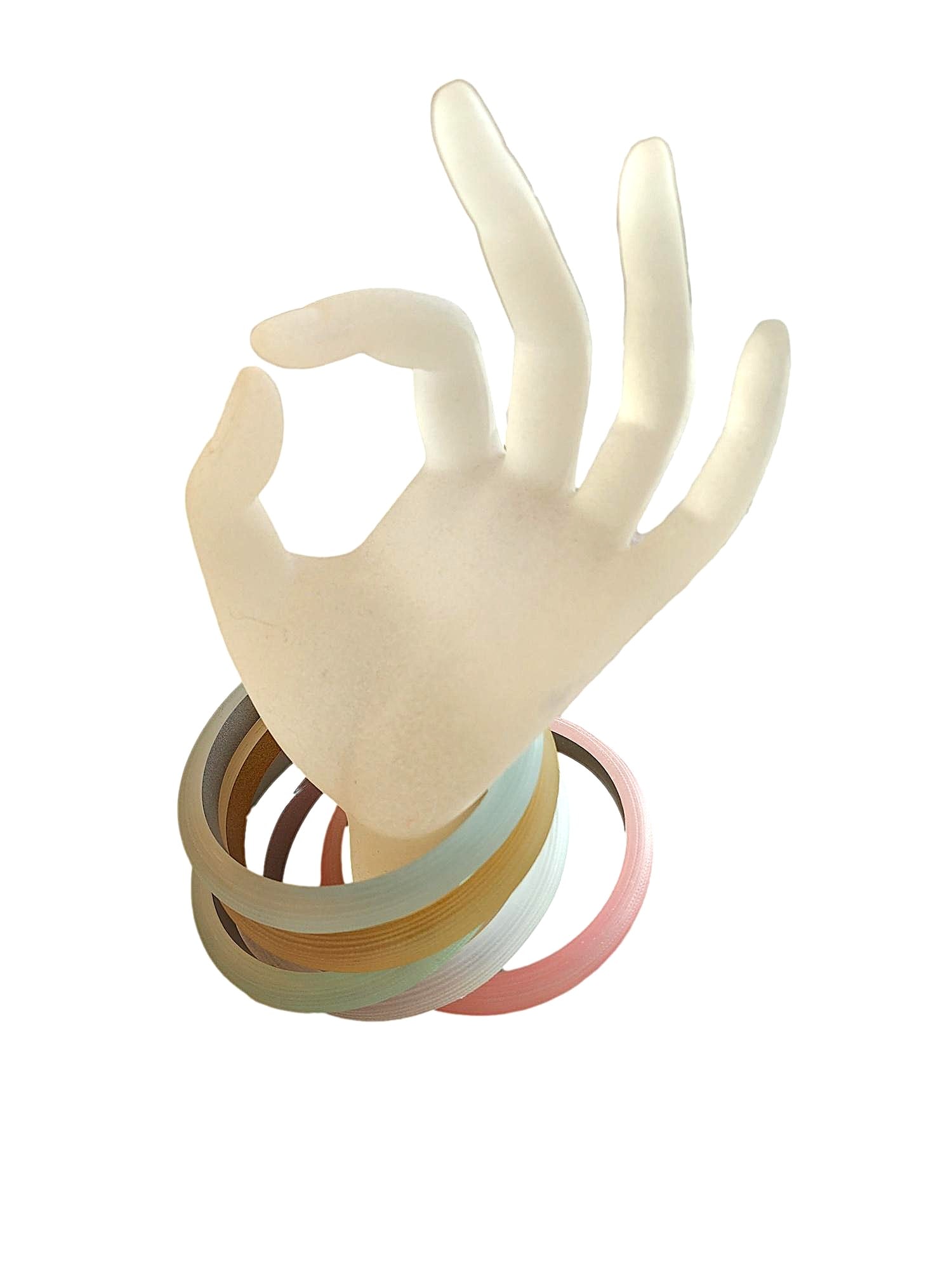 Vintage Pastel Bangle Bracelets. 5 pieces. 3"'s in Diameter. NO RESERVE: Blue, Green, Pink, White, and Gold