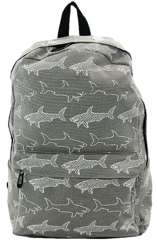 Sleepyville critters Shark Backpack in Gray Canvas - NEW - No Reserve (1 of 3)