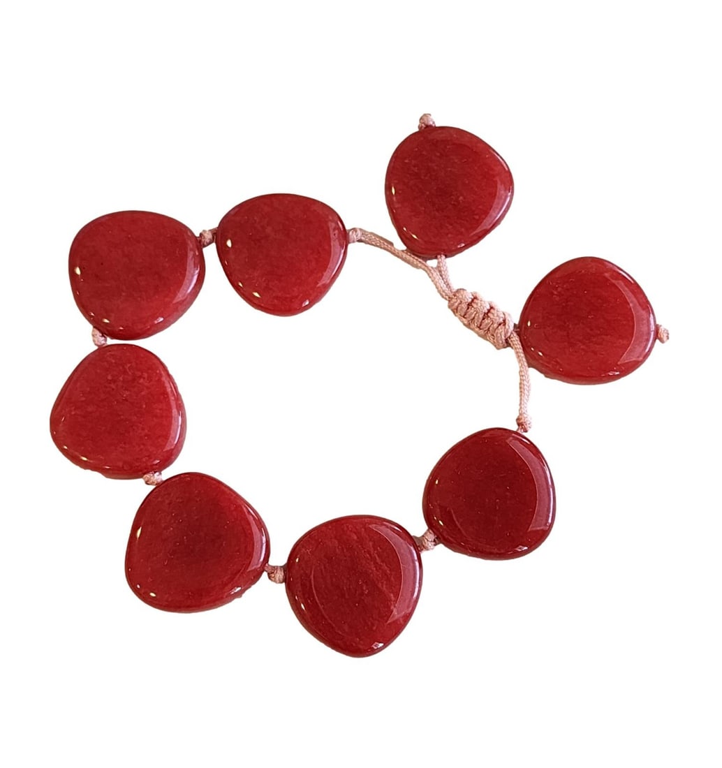 Lola Rose Red Stone Bracelet 8". (1 of 1)