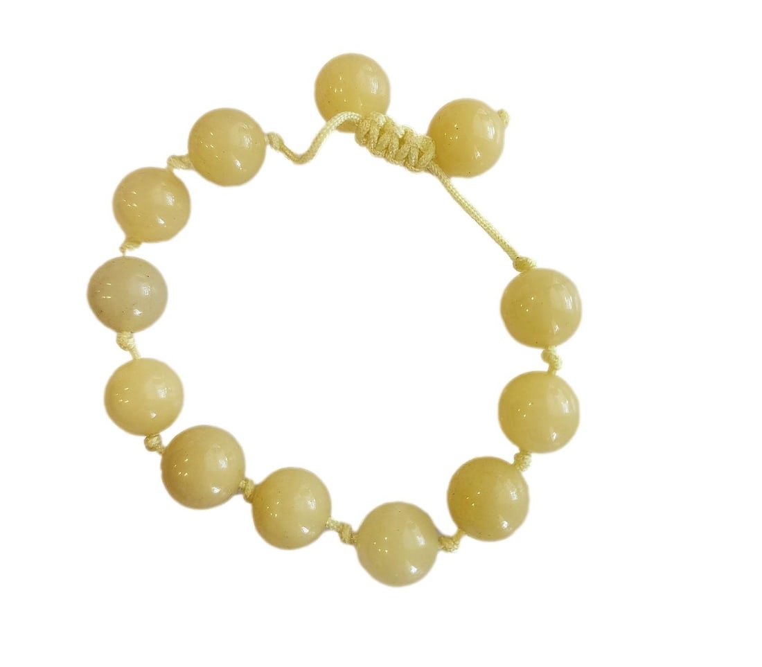 Lola Rose Lemon Stone Bracelet: 8". Round Beads