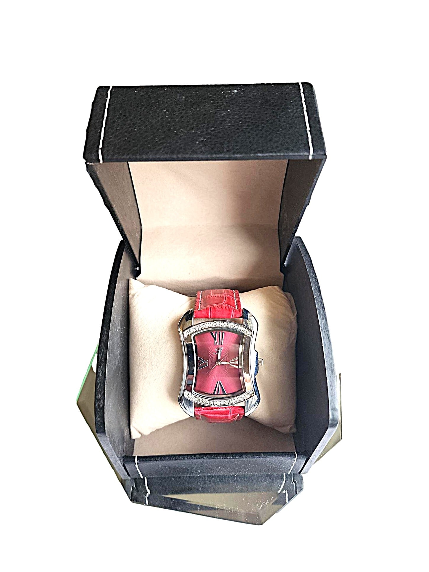 Woman's Red BELK Quartz Watch. Red Leather Band. New (1 of 5)