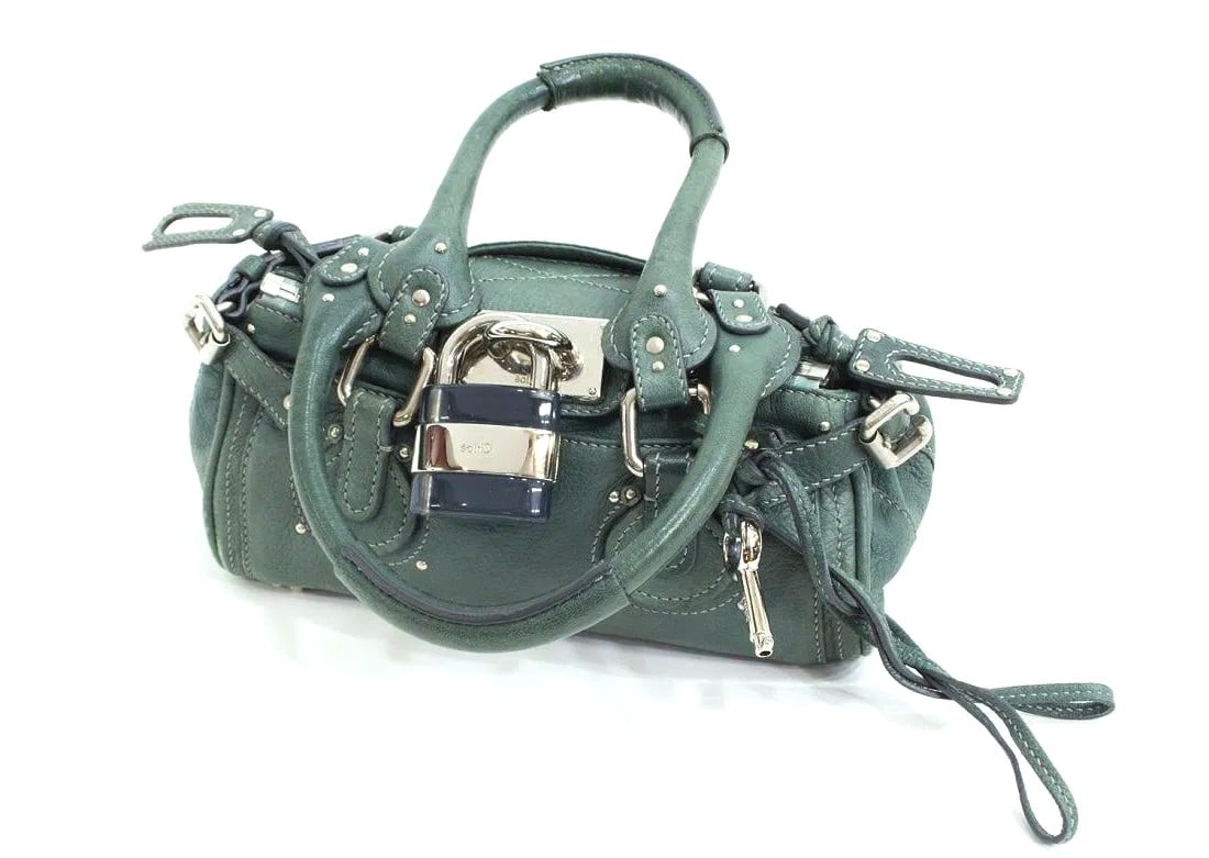 Chloe 'MINI PADDINGTON' Sage Leather Handbag - COA (1 of 7)