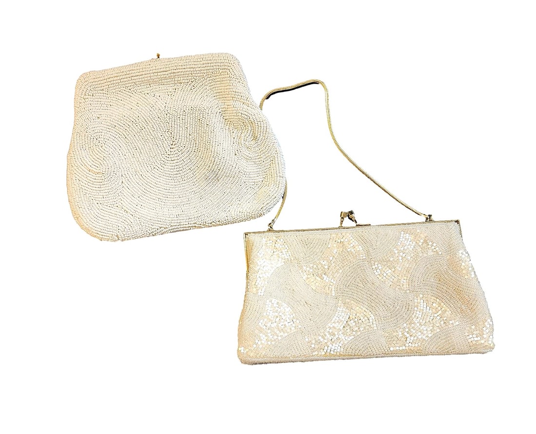 2 Vintage Beaded Handbags - Walborg and Saks 5th Avenue Clutch Purse (1 of 10)