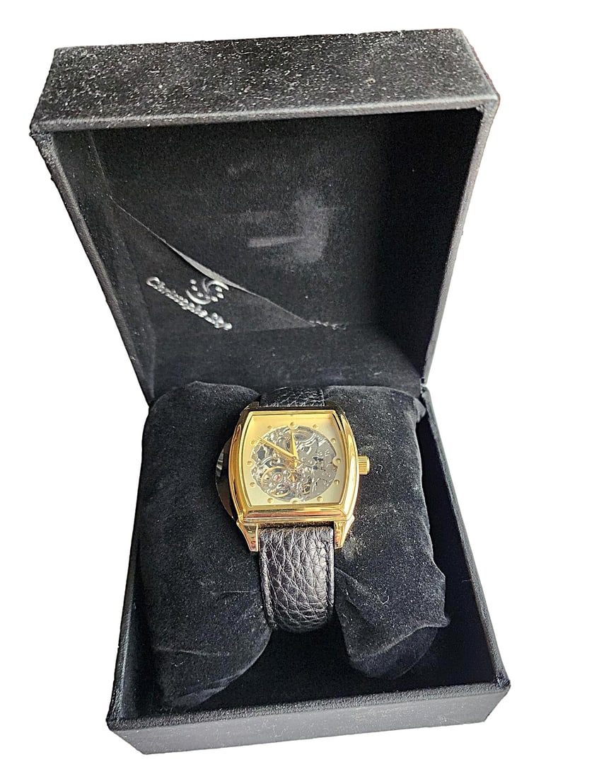 Vintage Men's Wristwatch by Christophe Skye - Skeleton Works - New in Box (1 of 5)