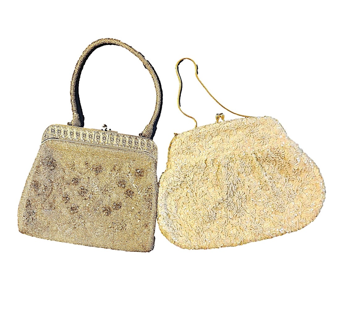 Vintage Beaded Handbags - 1 Made in Hong Kong and the other Maker Unknown (1 of 9)