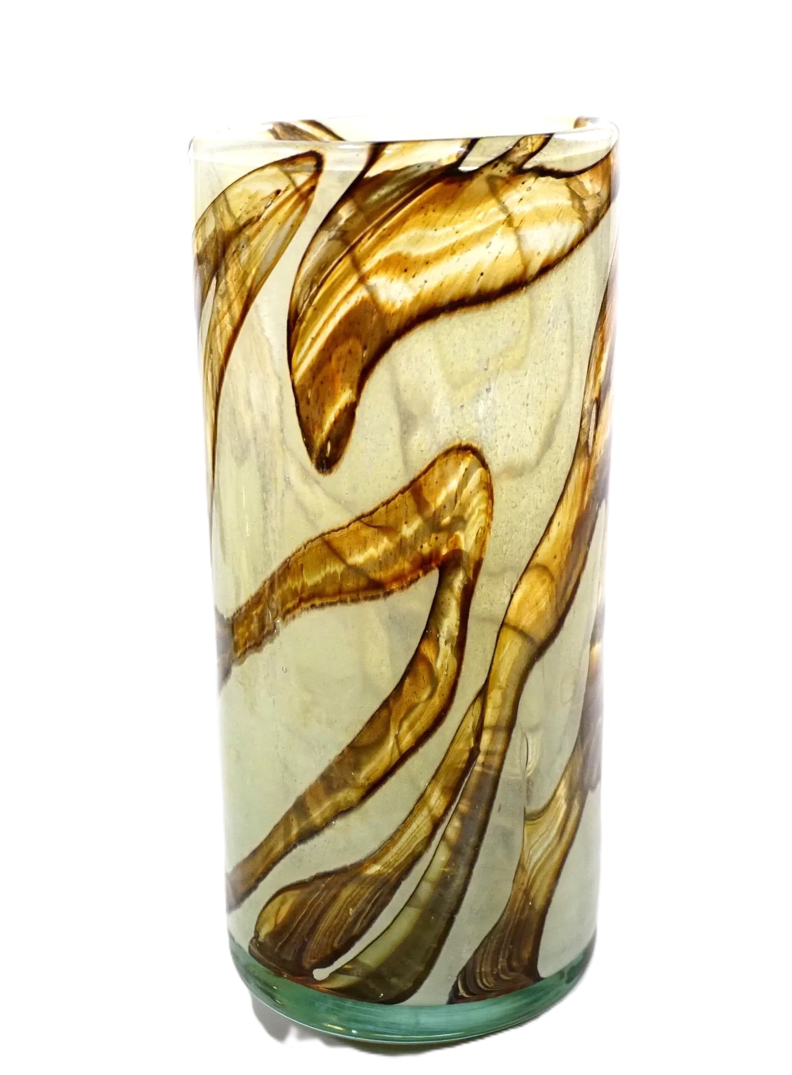 Abstract - Modern Art Glass Vase - Artist Signed: Unique glass vase. Artist Signed. 8" x 3 1/4". In very good condition. From a private collection.