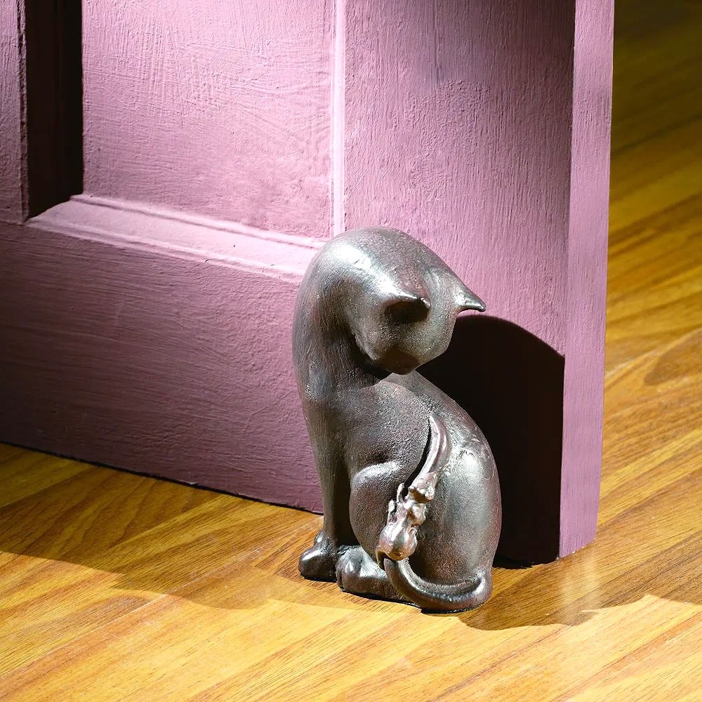 Cast Iron Cat and Mouse Door Stop or Paper Weight - New (1 of 1)