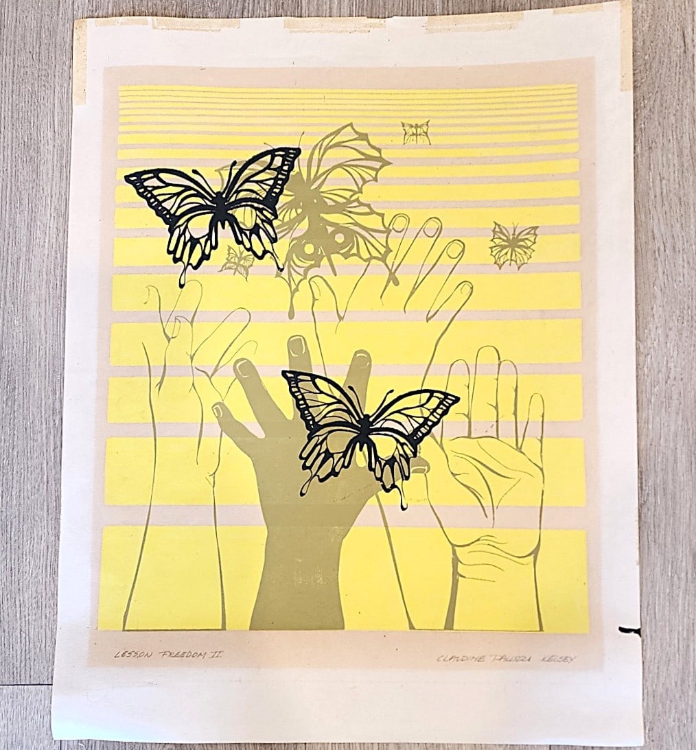 Lesson Freedom II - by Claudine Paluzzi Kelsey - Serigraph (1 of 3)