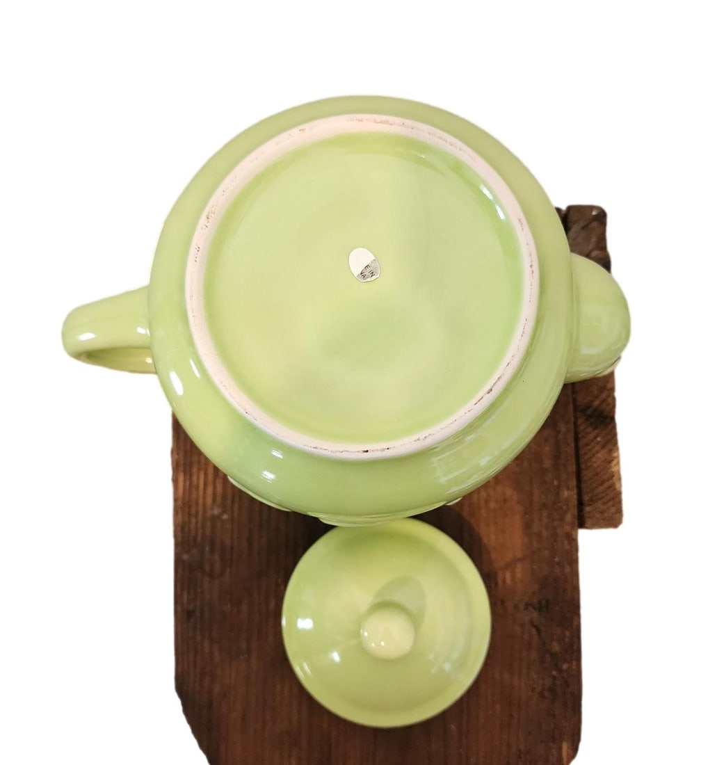 Small Ceramic Green Teapot - maker unknown. - 4