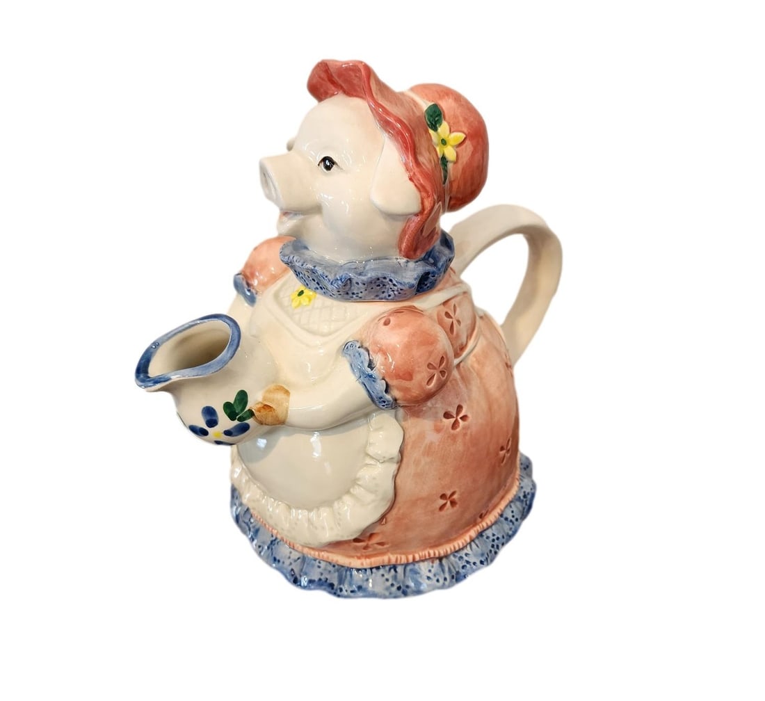Vintage Otagiri Farmhouse Pig Teapot - (1 of 5)