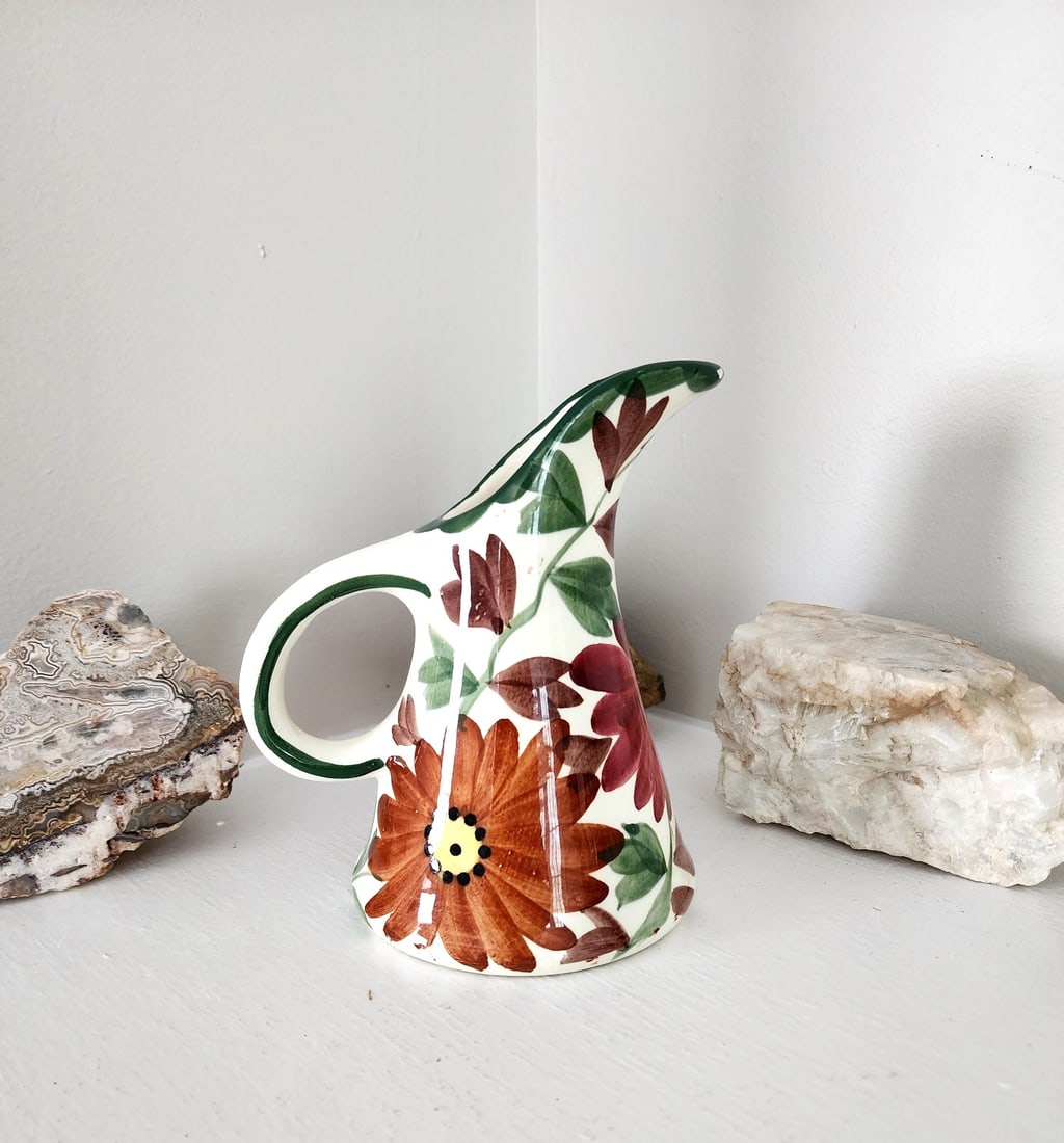 Vintage Wheelock Hand-Painted Floral Pitcher - German (1 of 4)