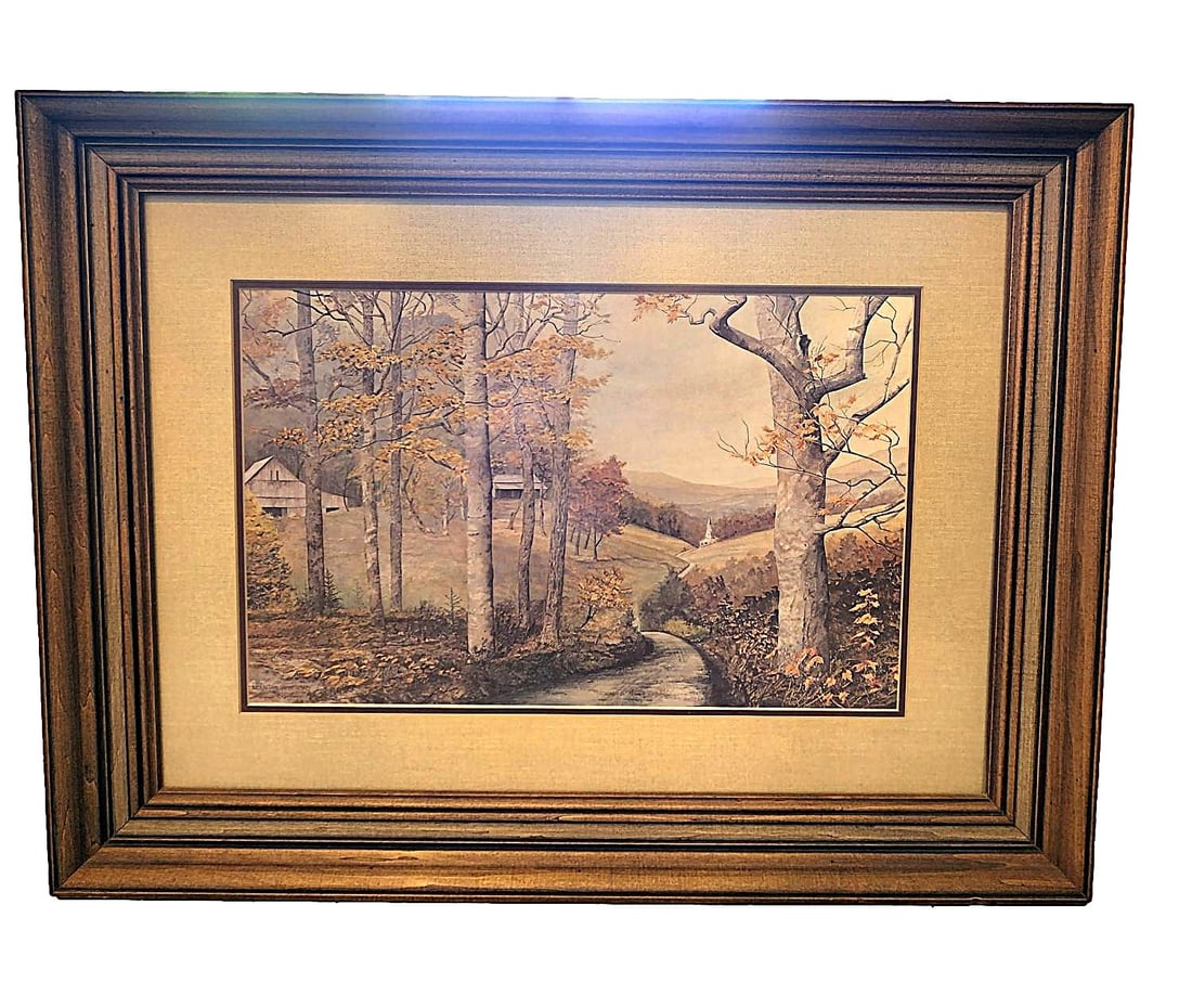 'Mountain View Road' by Larry Dodson c. 1975 Lithograph - L. Haynes Estate (1 of 7)