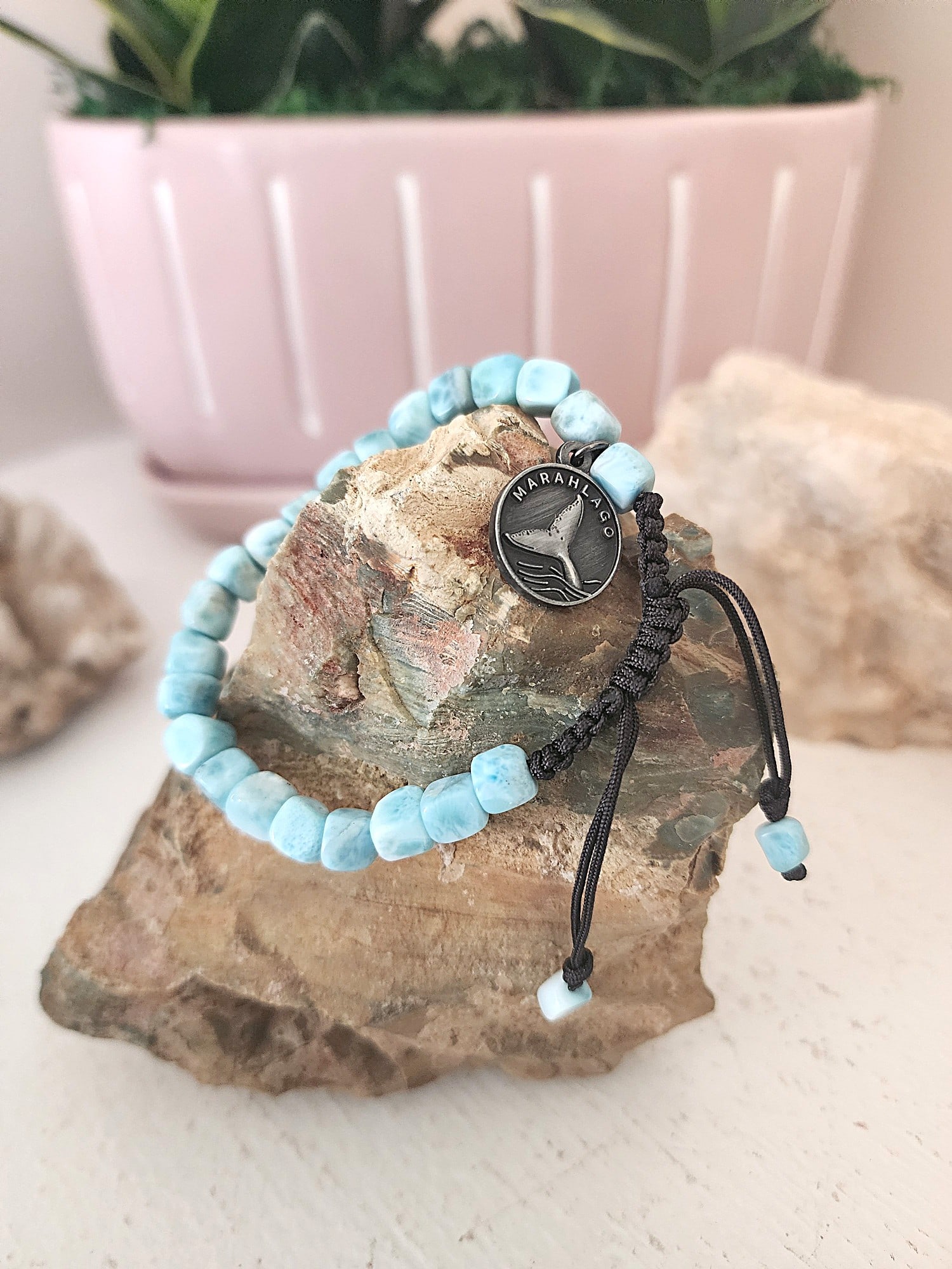 Larimar Bead Bracelet by Marahlago - Whale Tail Fin - New (1 of 3)
