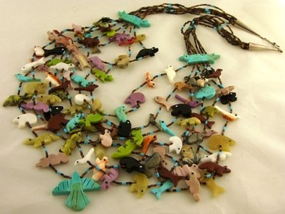 Contemporary 7 strand fetish necklace