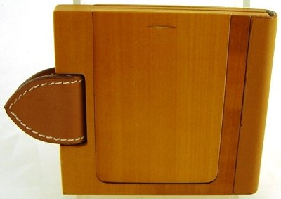 Hermes pearwood folding photo frame