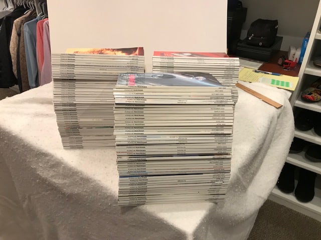 Porsche Panarama Magazines 2001-2013 (140 Pieces): Porsche Panarama Magazines 2001-2013 (140 Pieces). Size: 36"w x 5"h x 4"d