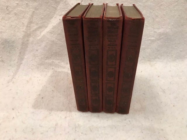 The Library of Wit and Humour 1930 4 Volumes: Set of The Library of Wit and Humour from 1930 in 4 Volumes. Nice Condition with just minor wear. Size: 6"w x 7"h x 4"d